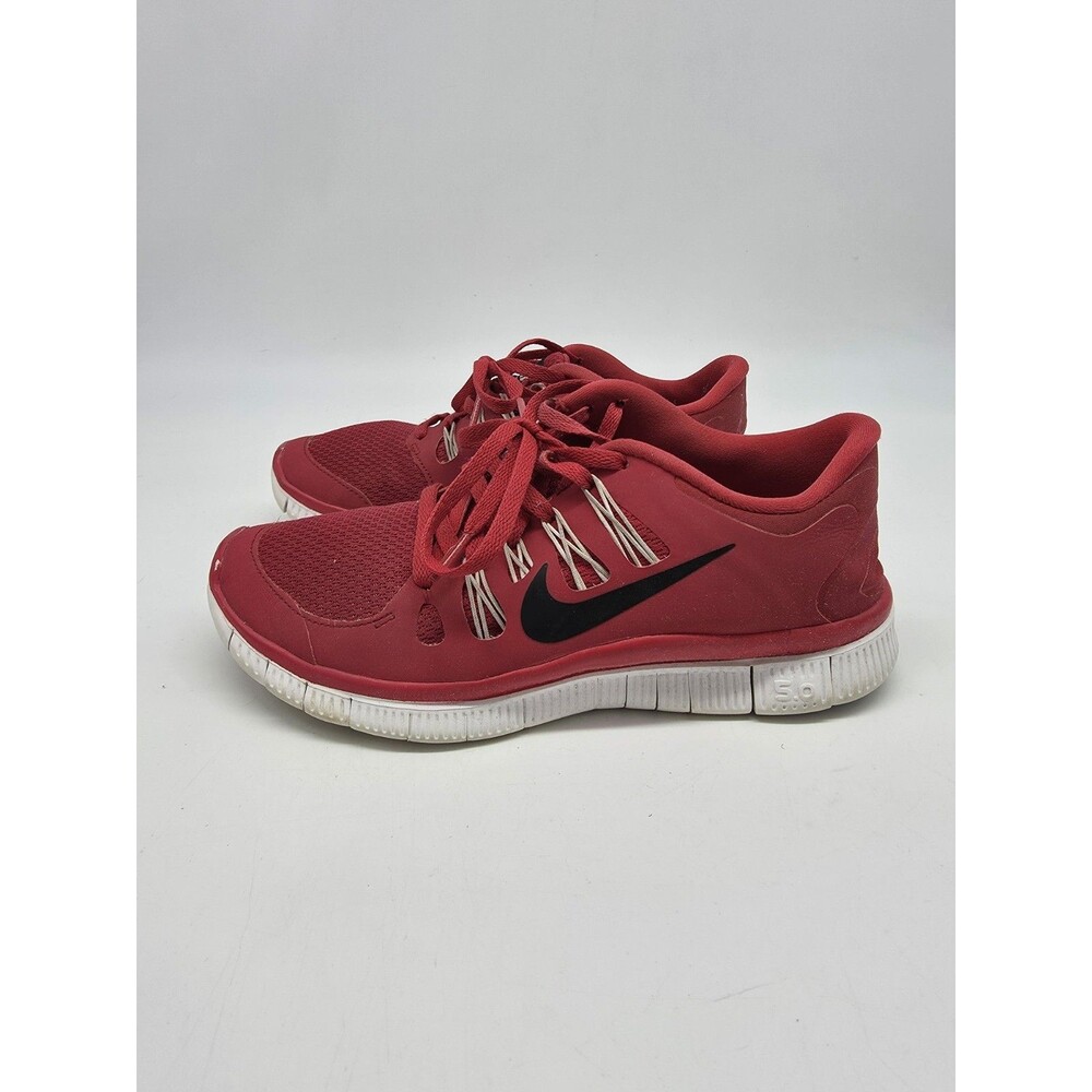 Nike Free 5.0+ Running Shoes Red Black White Women's Size 6 580591-600